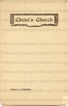 Christ's Church Booklet By Anna Julia Cooper