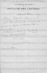 Unsigned/Partial Name - Letter From University of Paris 2