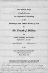Paintings and Other Works of Art by Mr. Frank J. Dillon Program