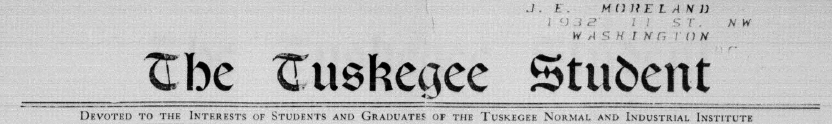 The Tuskegee Student: 1909-1913