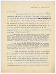 Letter to John Wesley Cromwell, Sr. from Arthur Schomburg by Arturo (Arthur) Alfonso Schomburg