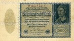 Germany Weimar Republic Reichsbanknote 10,000 Mark (front)