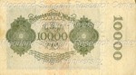 Germany Weimar Republic Reichsbanknote 10,000 Mark (back)