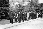 Graduation Procession showing University Leadership walking toward - 2 by Harold Hargis