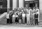 Large group standing in front of Howard University School of Medicine - 2 by Harold Hargis