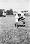 Howard University Football Players Posing while on the Field - 26 by Harold Hargis