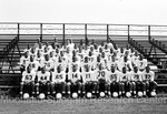 Howard University Football Players Posing Group Photograph on the Bleachers - 2 by Harold Hargis