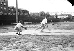 Students playing Baseball at Greene Stadium by Harold Hargis