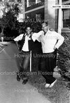 Men Photographed Outside of Douglass Hall, Howard University by Harold Hargis