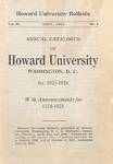 1925-26: Catalog of the Officers and Students of Howard University