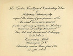 1905 - Howard University Annual Commencement Invitation by Howard University