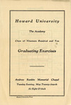 1910 - Howard University Academy Commencement Program by Howard University
