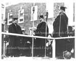 David Jones, Receiving Honorary Degree From Dr. Mordecai WyattJohnson at 1937 Commencement, Dean Oliver W. Holmes on Right.
