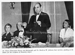 President Mordecai WyattJohnson, Speaking at Dinner for honorary degree recipients June 1945, H.U. Bulletin p. 7 lower picture.