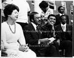 Muhammed Ali visits Howard University, 1975