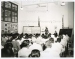 Lecturing in Rangoon, 1951