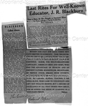 "Last Rites for Well-Known Educator, John R. Blackburn"
