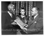 Dr. Mays and Fred Patterson Expressing Appreciation to Mrs. Catherine Hughes Waddell for Her Unselfish Devotion to the United Negro College Fund