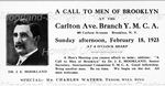 "A Call to Men of Brooklyn" Announcement Card