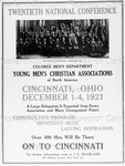 YMCA Colored Men's Dept. 20th National Conference Cincinnati, OH