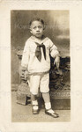 Full Length Portrait of A Small Male Child in a Sailor Outfit
