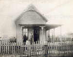 2 Unidentified Females and a Child Standing on the Porch of their Home - Reproduced from Original - edited by Scurlock