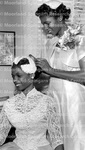 Weddings - Unidentified Bride and Hair Dresser