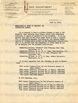 Memorandum to Chief of Training and instruction Branch by Thomas Montgomery Gregory