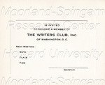 Invitations - Become a Member of The Writer's Club, Inc.