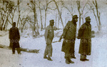 Four black soldiers in the snow