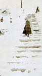 Woman Posing On Snowy Stairs
